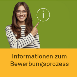 Informationen zum Bewerbungsprozess Button Informationen zum Bewerbungsprozess