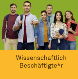 wissenschaftlich Beschäftigte*r Button wissenschaftlich Beschäftigte*r